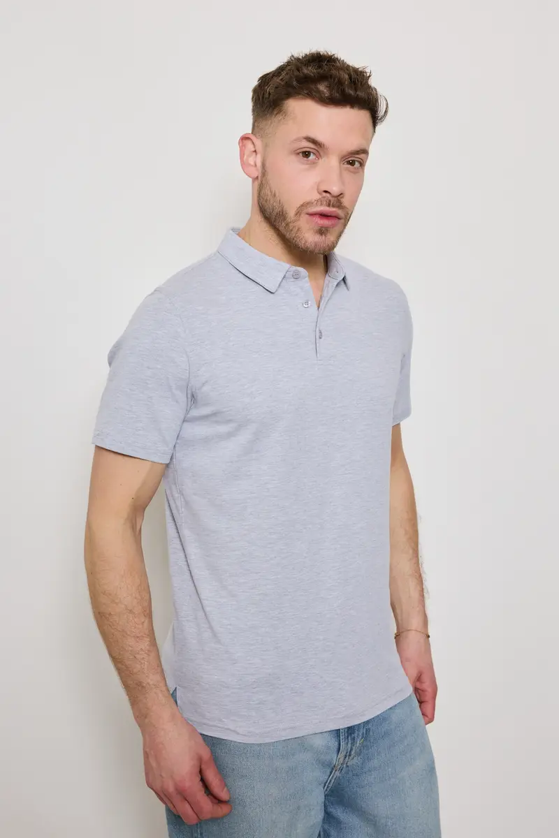 Polo GRIS Homme Basique Chic