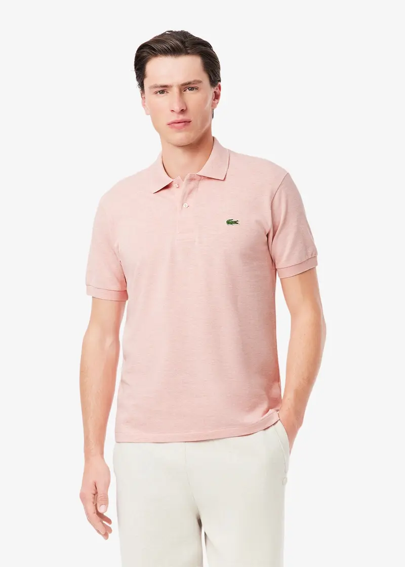 Polo Lacoste rose chiné