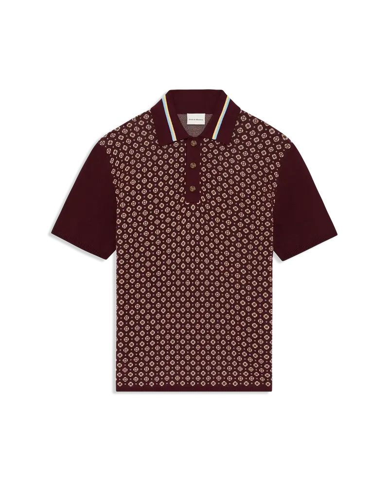 Polo Maille Jacquard Cravate