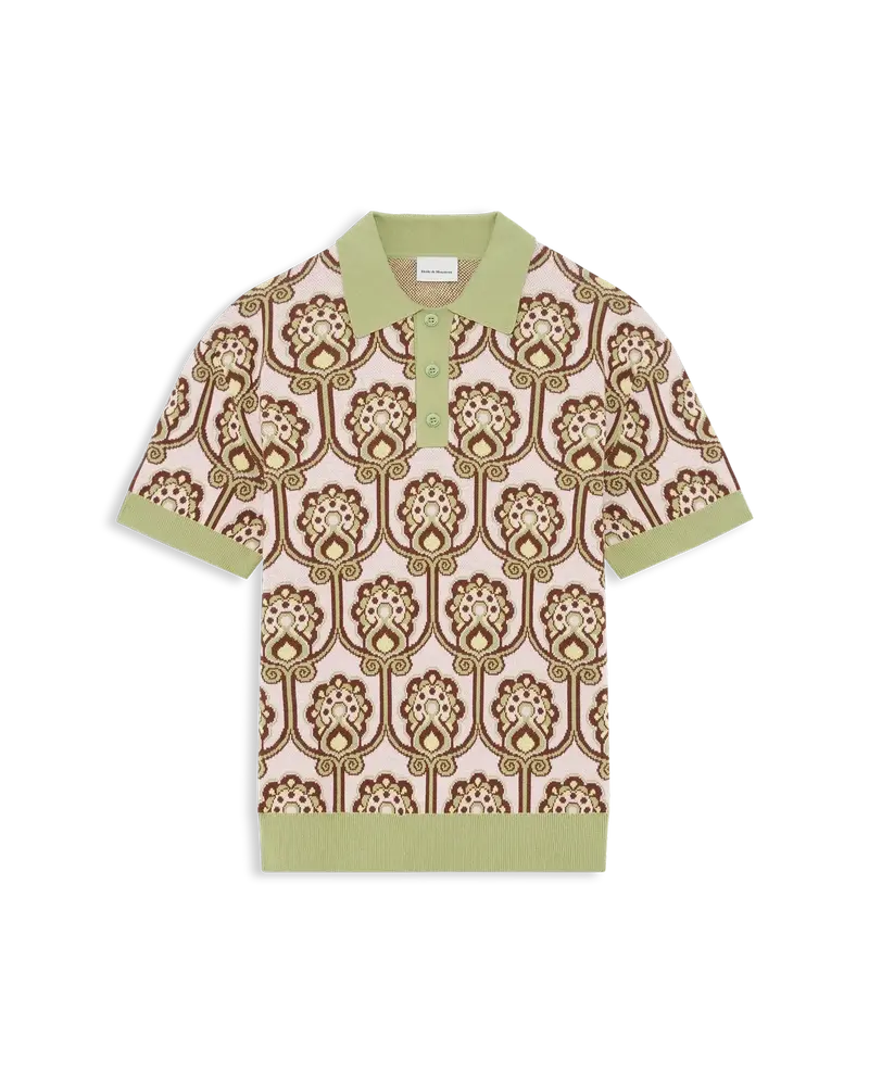 Polo Maille Tapisserie Florale