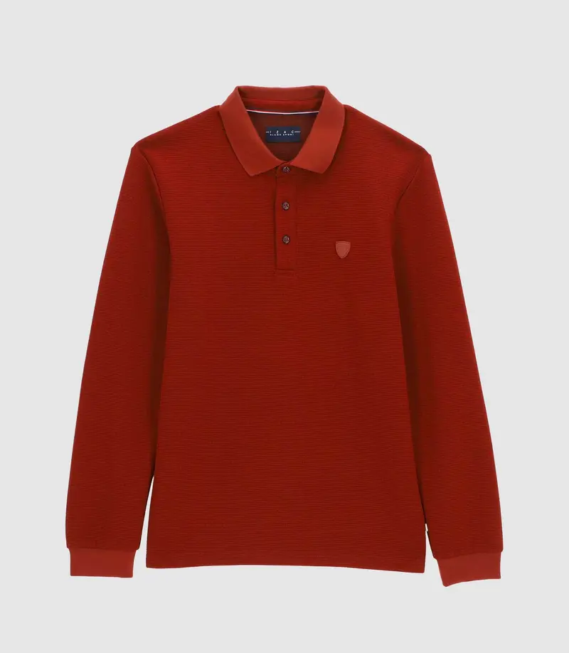 Polo manche longue cannelle GICLO