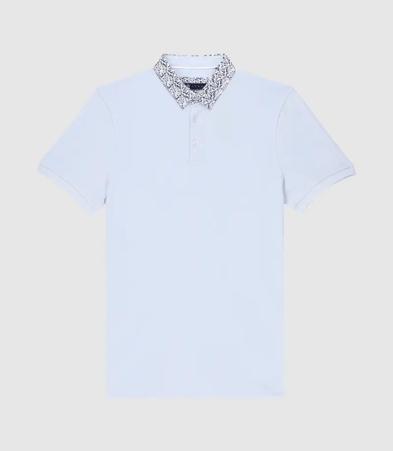 Polo manches courtes bleu ciel GUYLAINEOUT