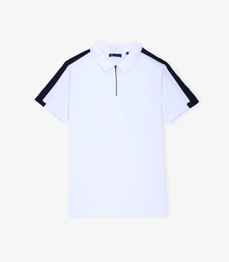 Polo manches courtes ecru