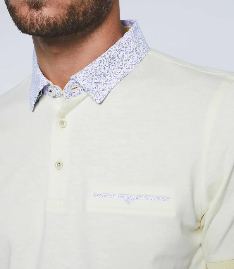 Polo manches courtes jaune "Guylaine"