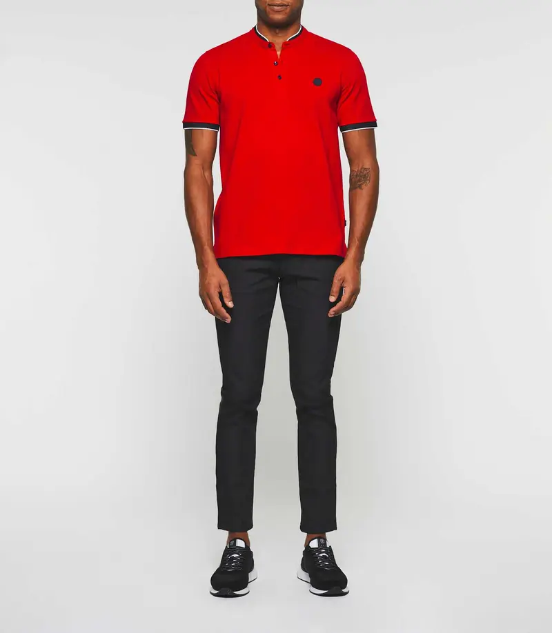 Polo manches courtes rouge "Gael"