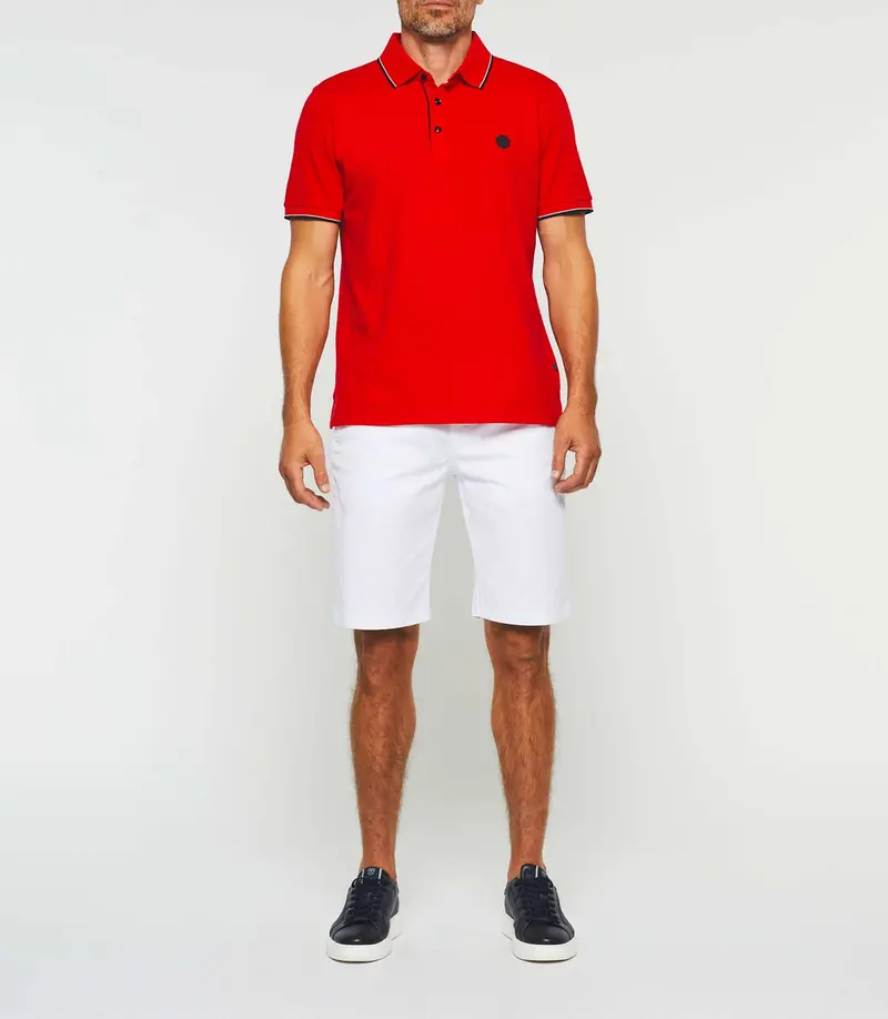 Polo manches courtes rouge "Gilles"