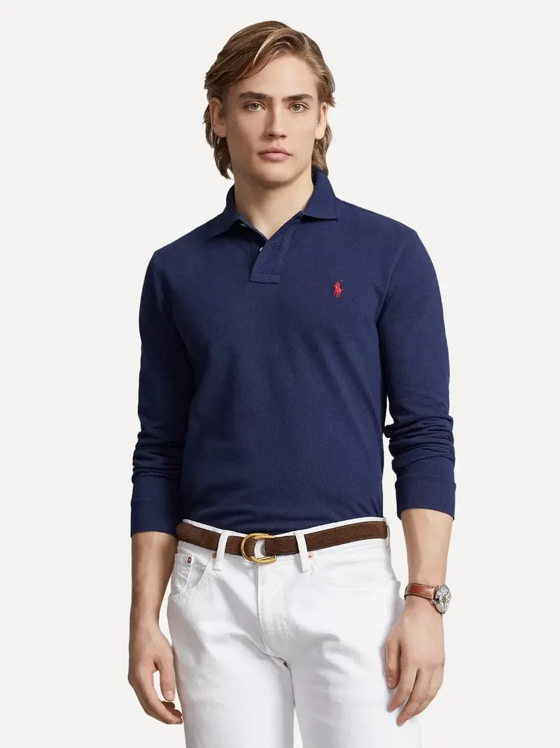 Polo manches longues Ralph Lauren marine
