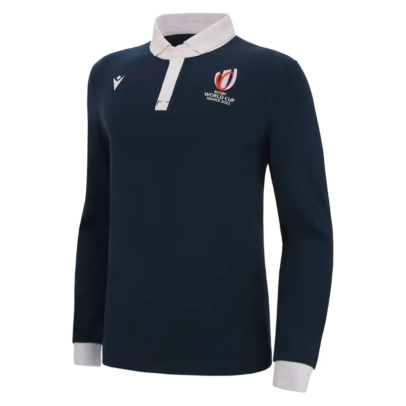 Polo ml bleu marine Macron RWC France 2023