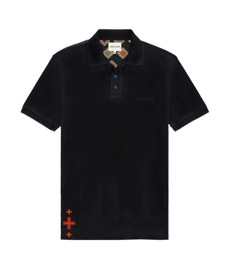 POLO NAVAJO - BLACK