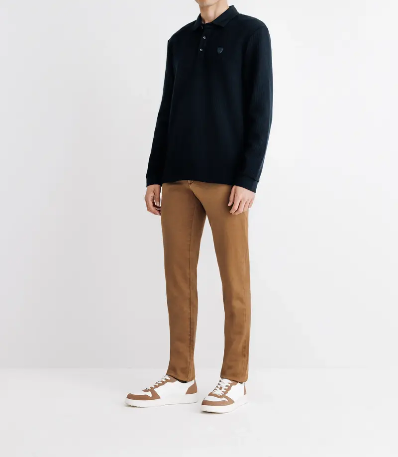 Polo nid d'abeille marine