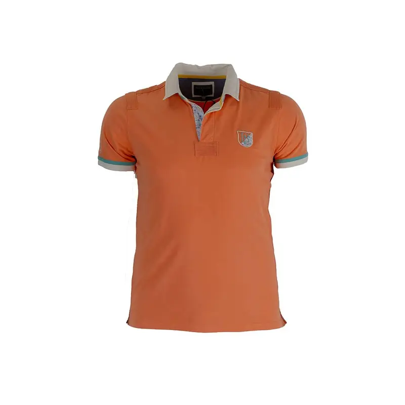 Polo orange pâle contrasté BtoL