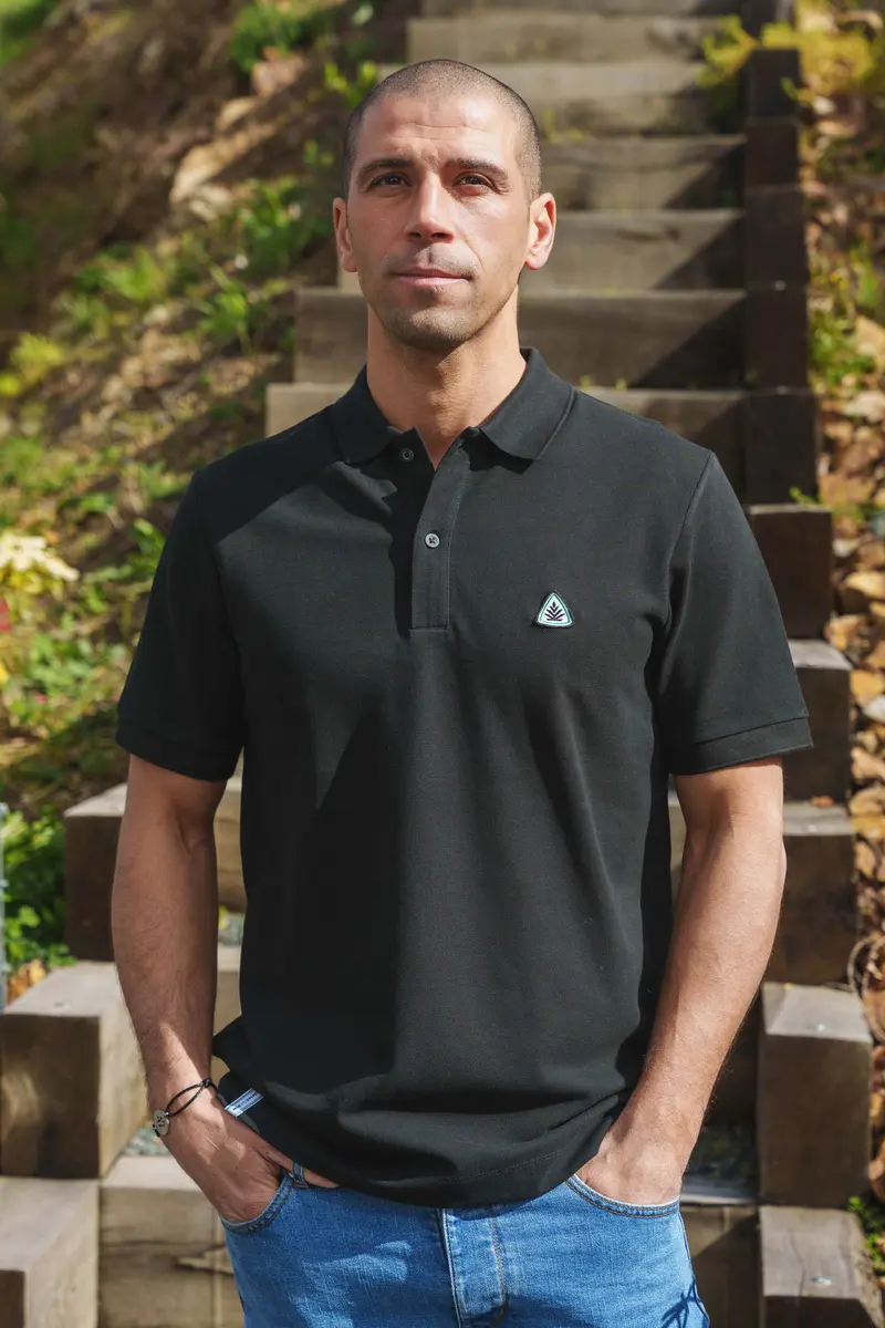 Polo Pampille Homme piqué Noir