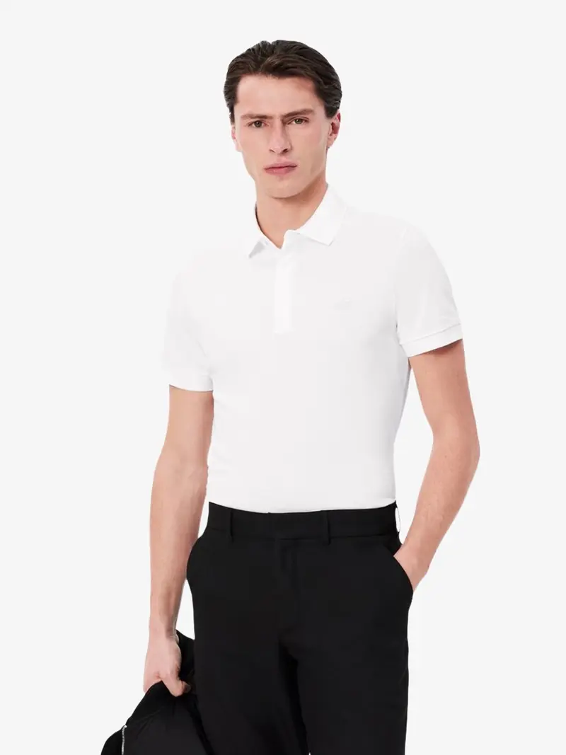 Polo Paris Lacoste blanc en coton