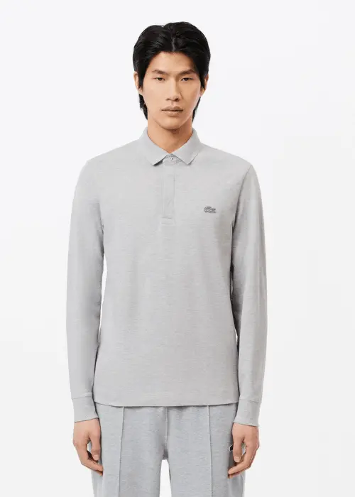 Polo Paris manches longues Lacoste gris