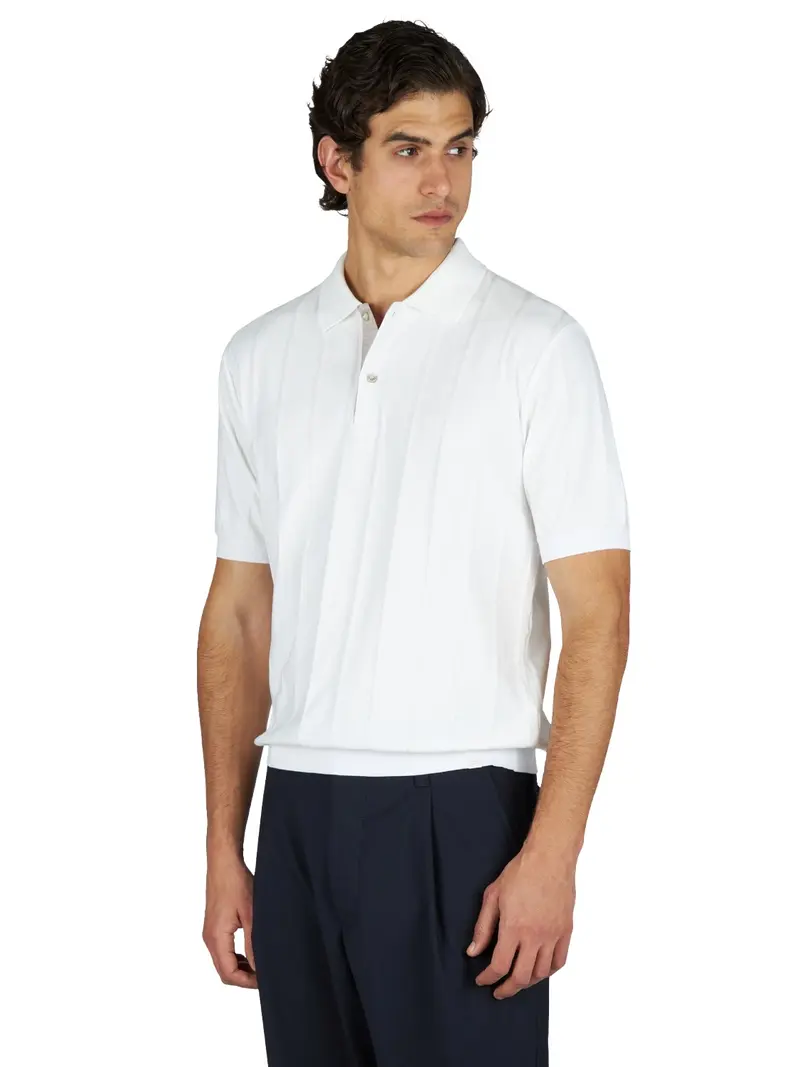 Polo Paul & Shark blanc en coton