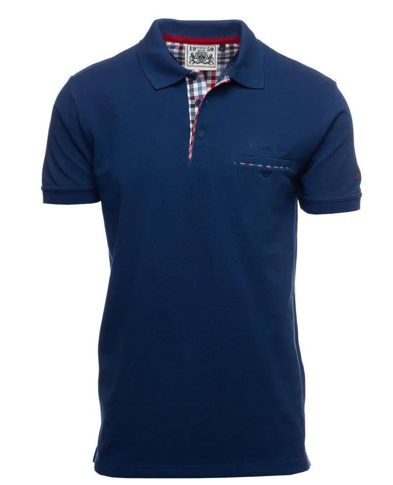 Polo poche poitrine Ethnic Blue marine
