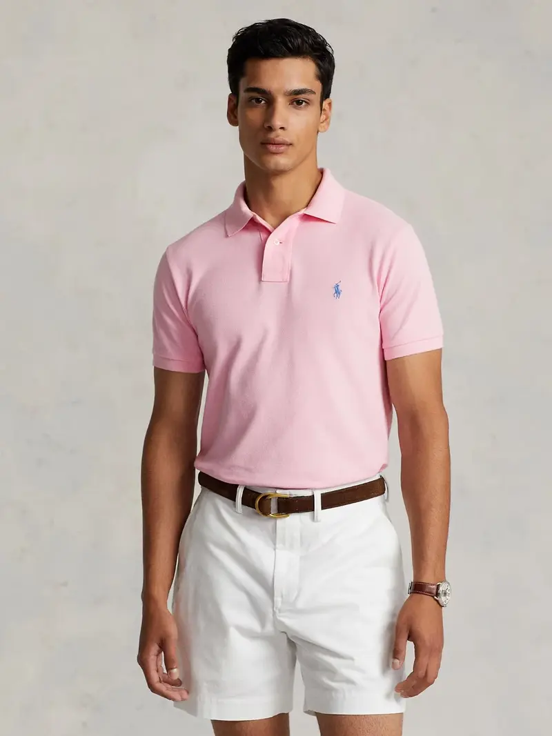 Polo Ralph Lauren ajusté rose en coton