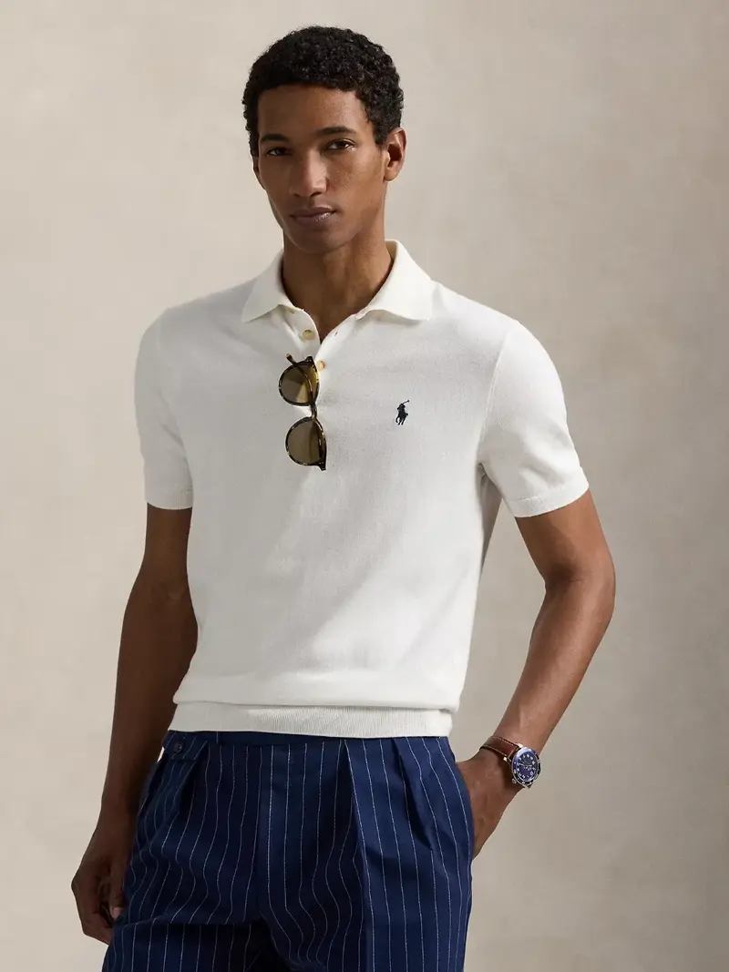 Polo Ralph Lauren blanc en coton