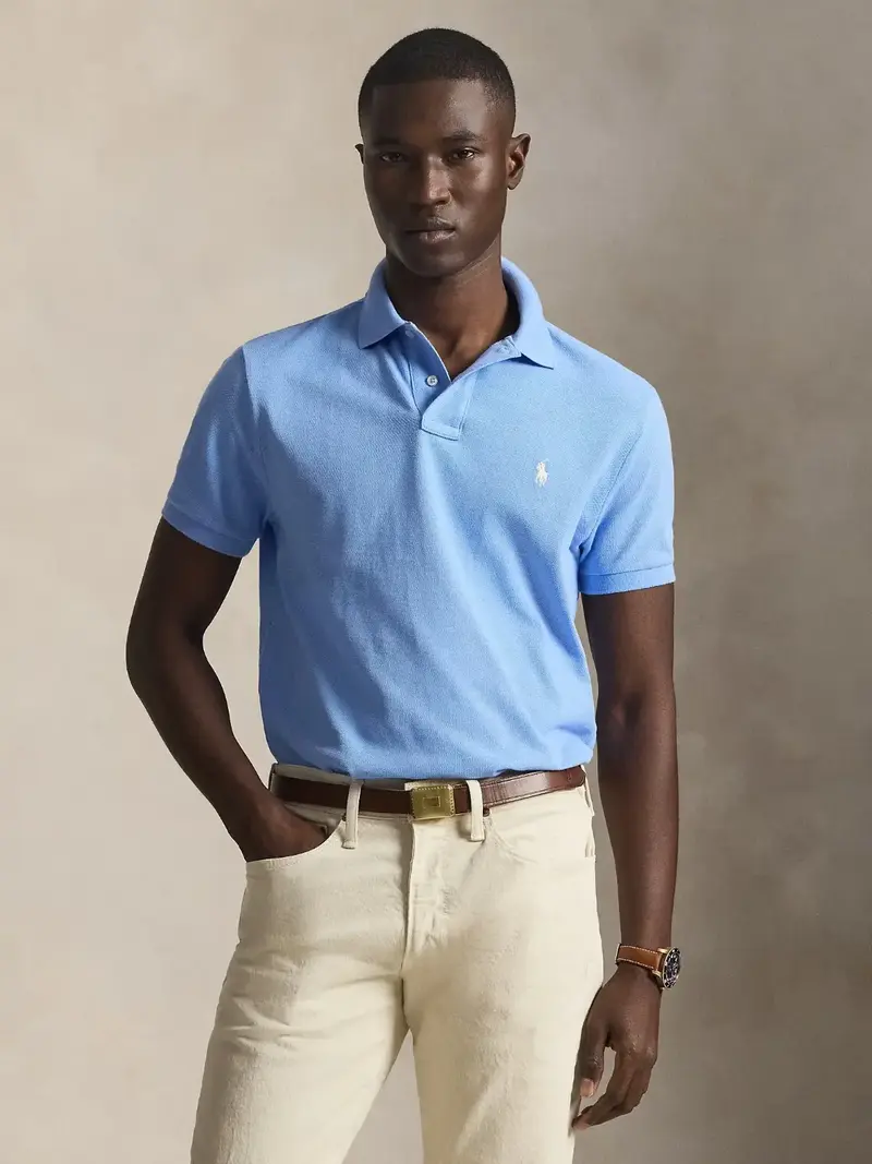 Polo Ralph Lauren bleu en coton