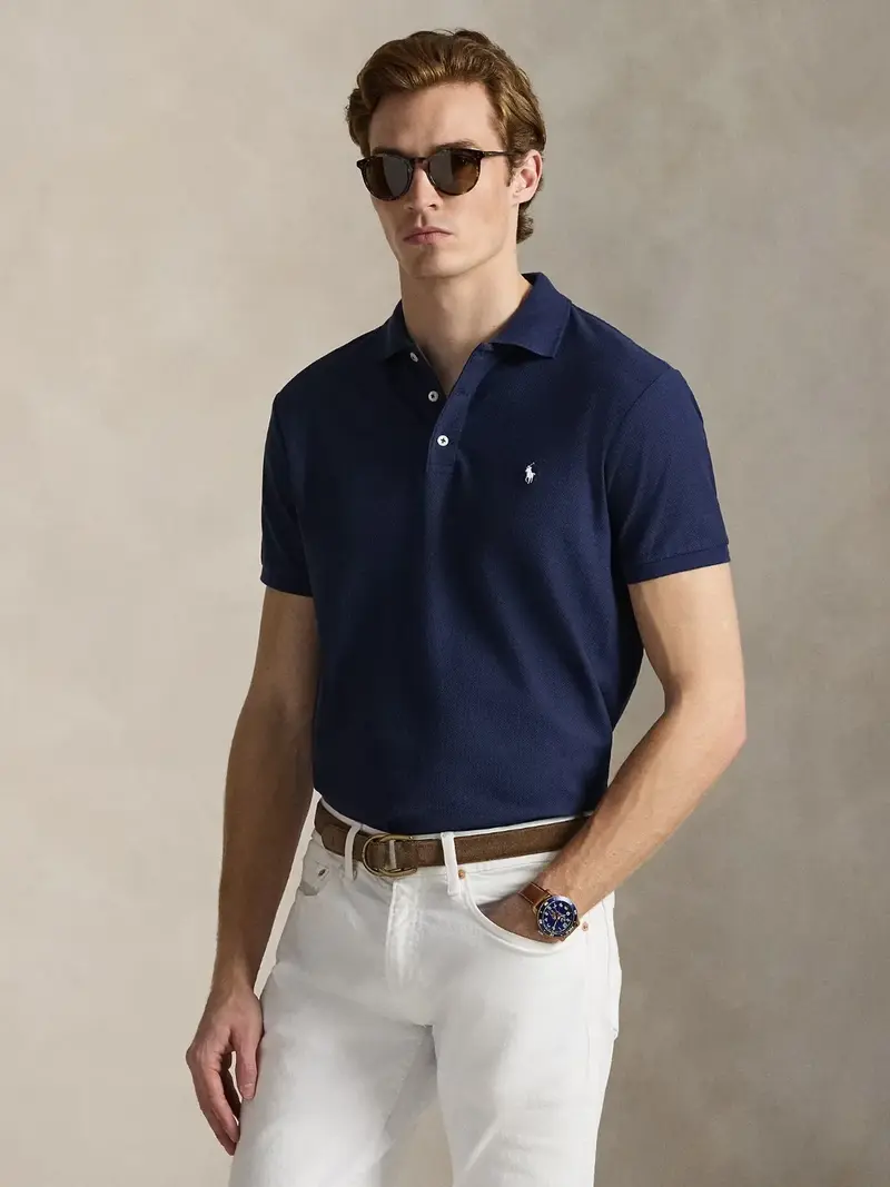 Polo Ralph Lauren marine en coton