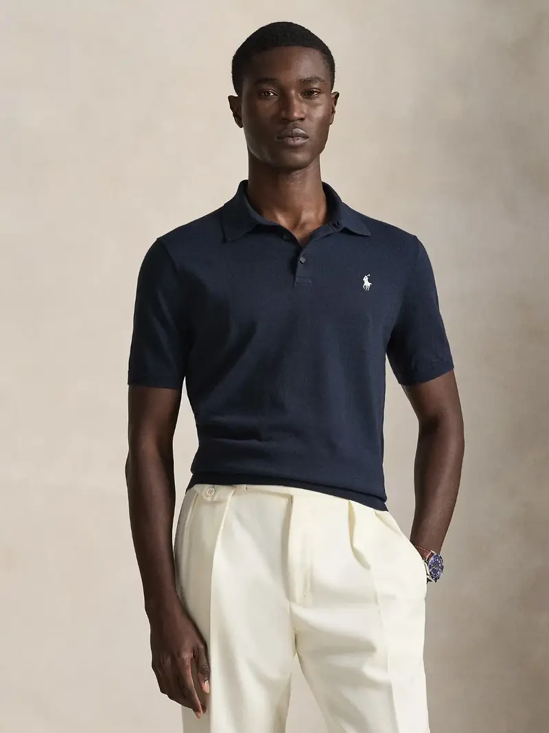 Polo Ralph Lauren marine en coton