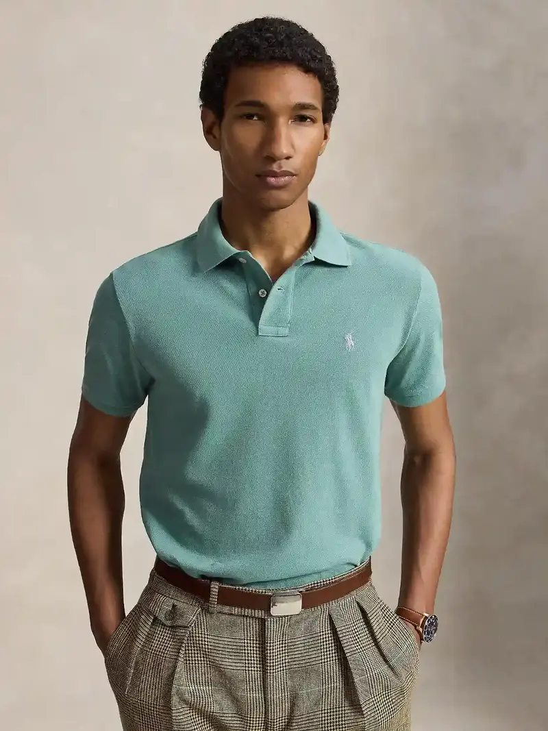 Polo Ralph Lauren vert en coton