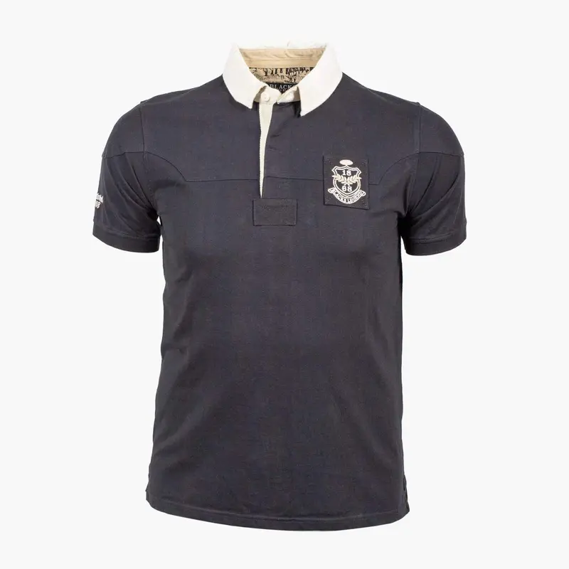 Polo rugby noir n°6