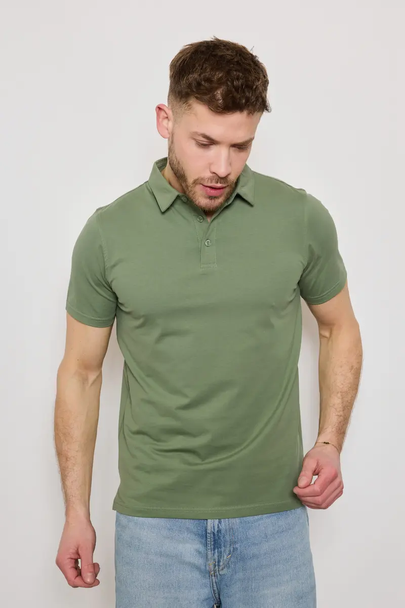 Polo VERT Homme Basique Chic
