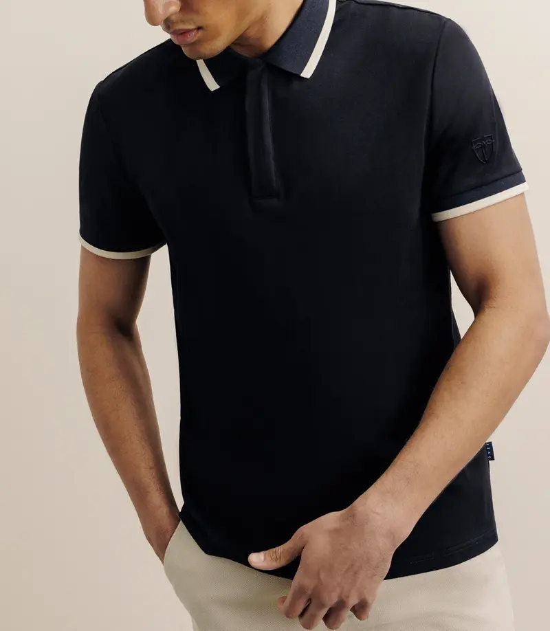 Polo zip noir