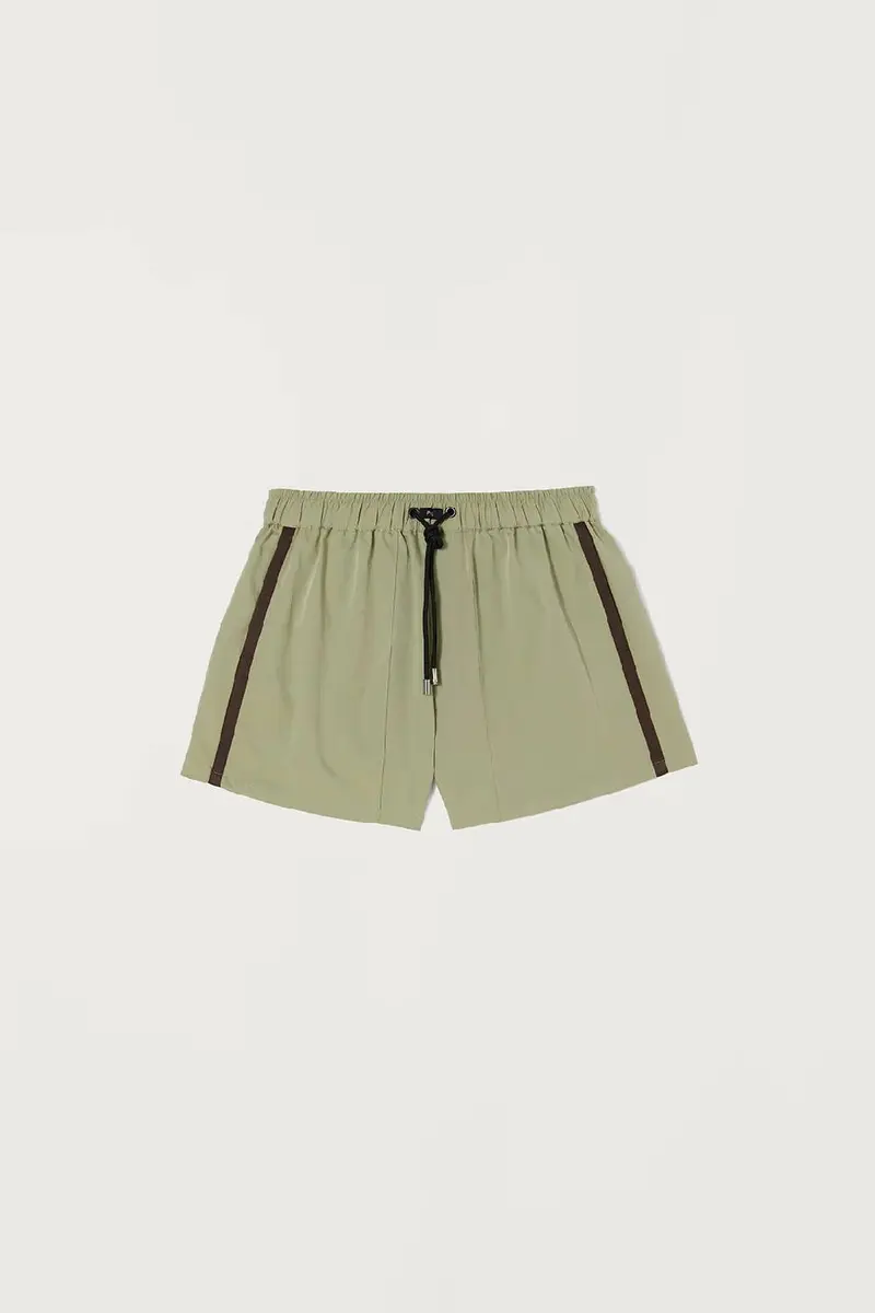 Pool Footy Swim Short Green / Brown