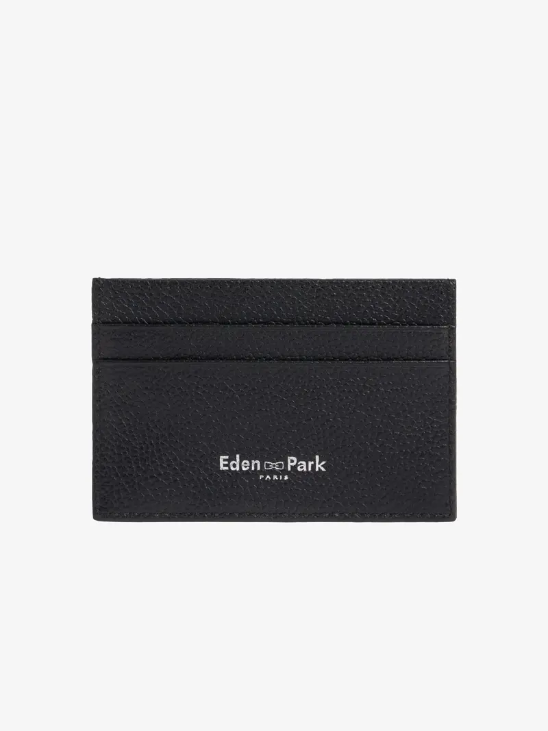 Porte-cartes Eden Park noir en cuir