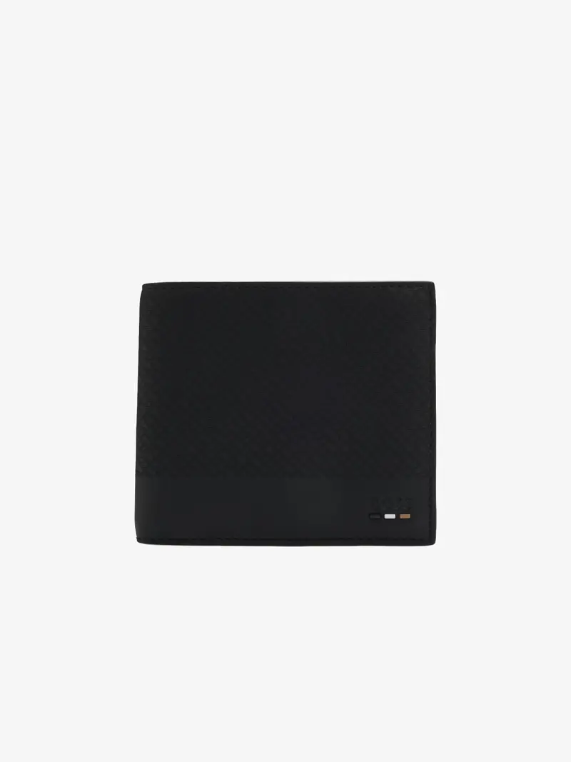 Portefeuille BOSS noir en cuir