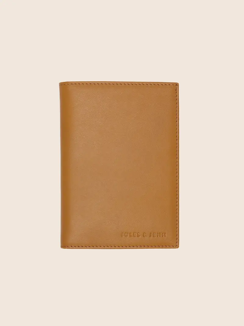 Portefeuille classique cuir camel