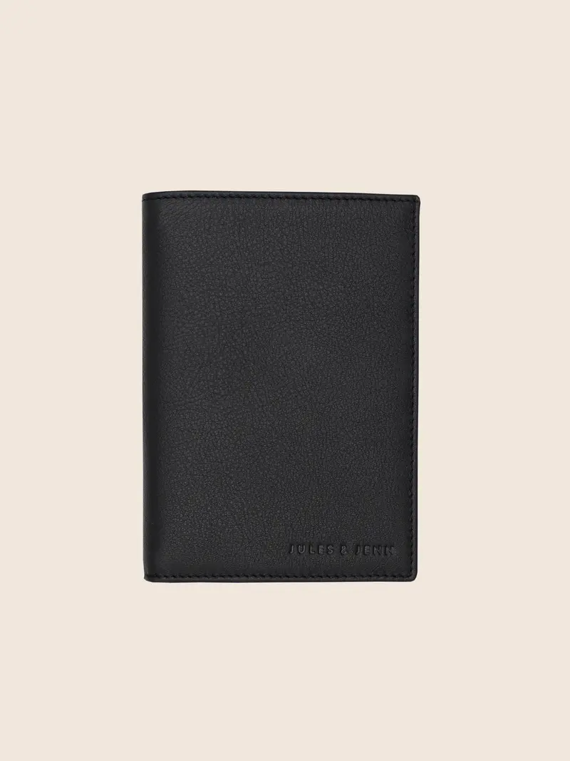 Portefeuille classique cuir noir