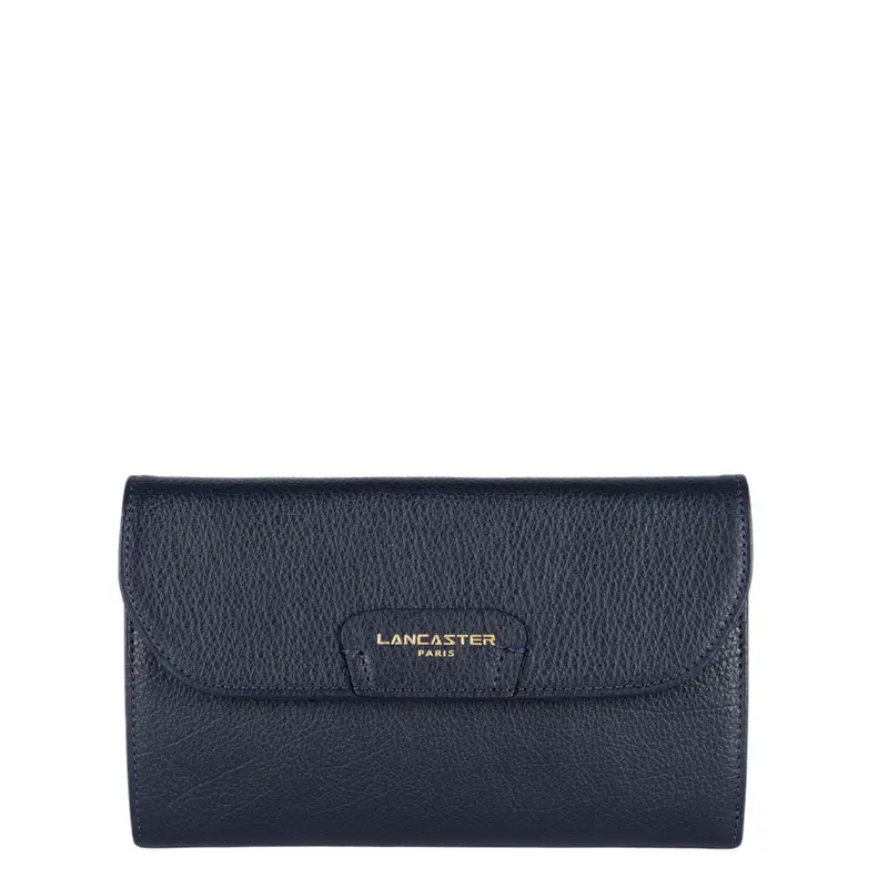 Portefeuille compagnon en cuir Dune Lancaster Bleu Foncé
