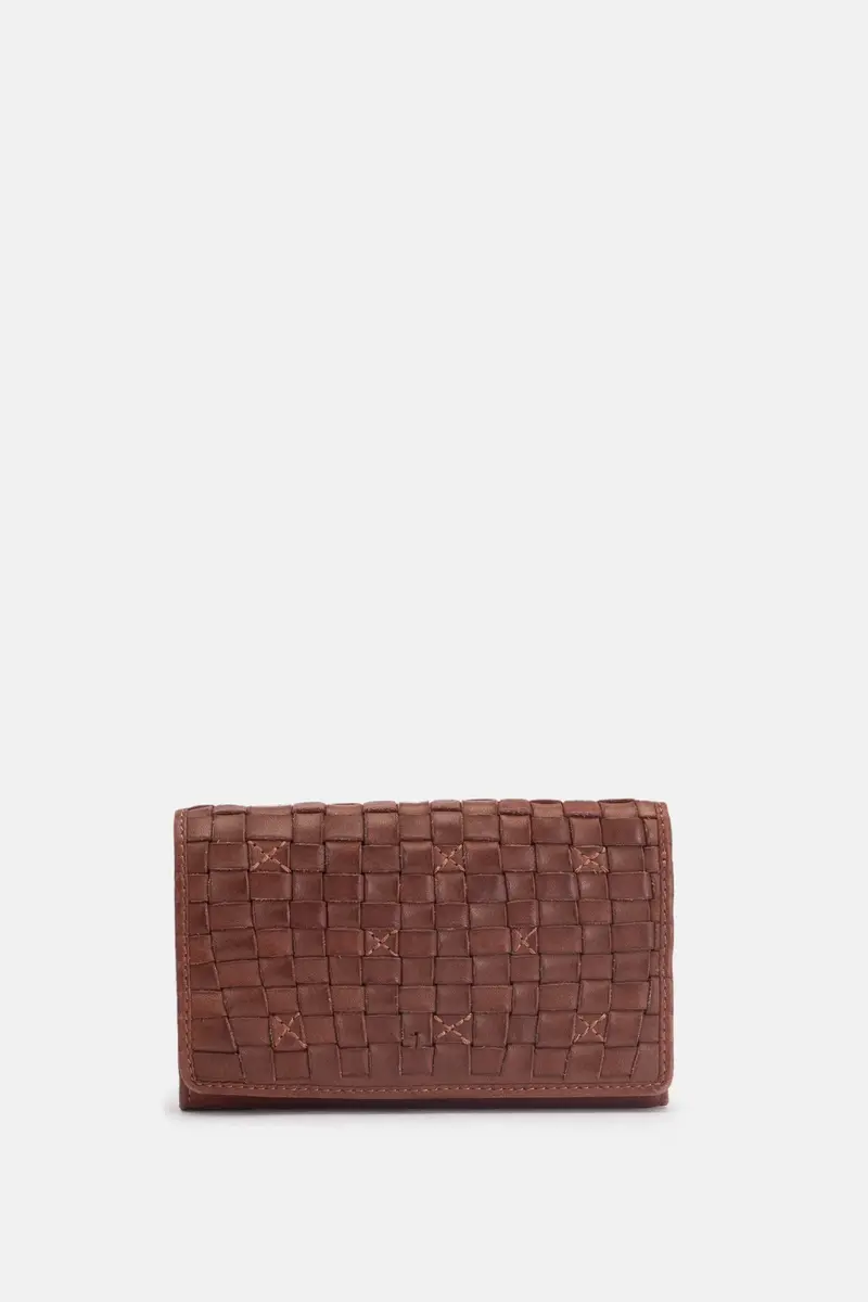 Portefeuille en cuir BIBA Kansas KA10 | Tressé & sécurisé