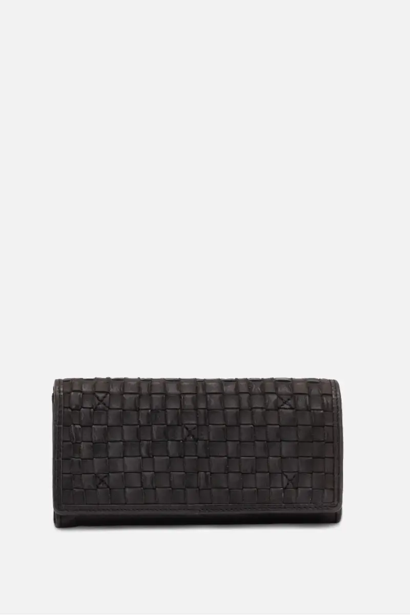 Portefeuille en cuir tressé Kansas KA3 – BIBA