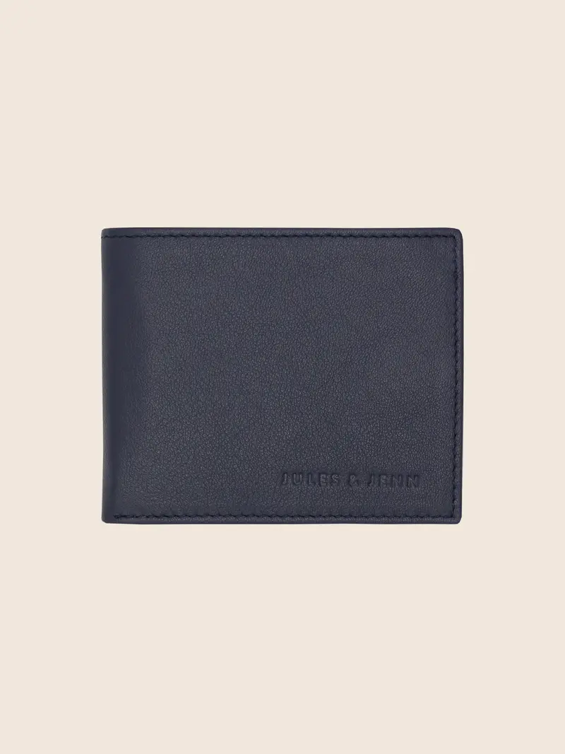 Portefeuille essentiel cuir bleu