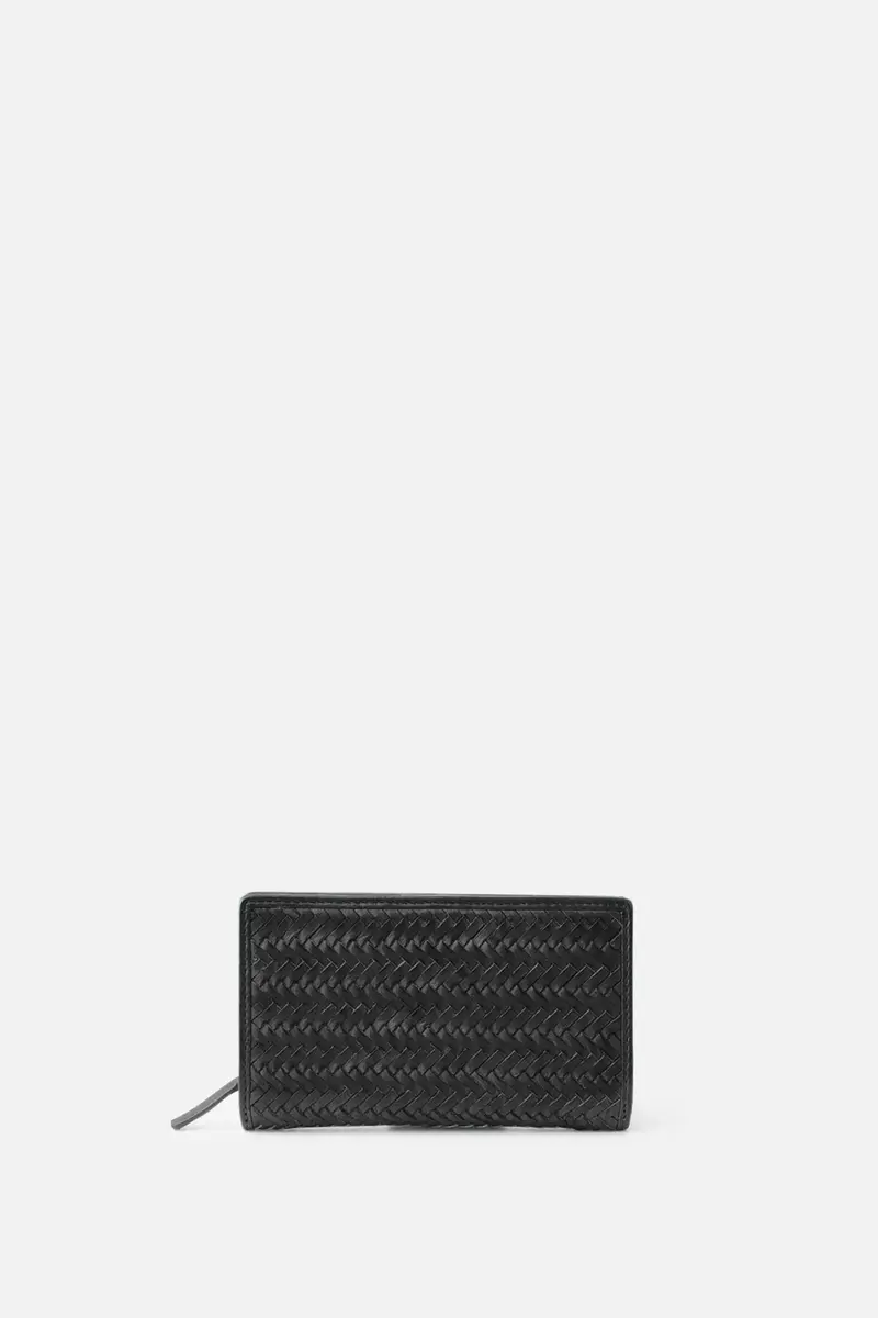 Portefeuille Perkins en cuir tressé PER13L – Biba