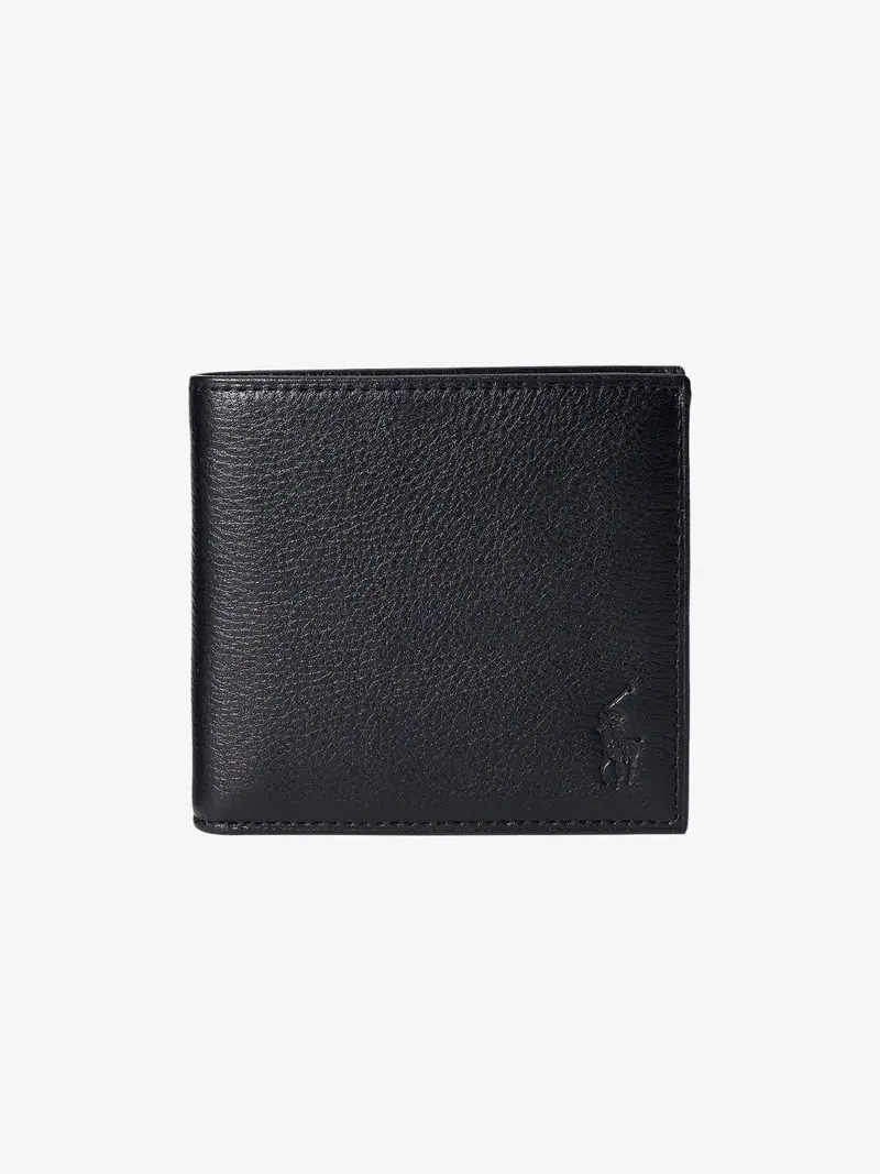 Portefeuille Ralph Lauren noir en cuir