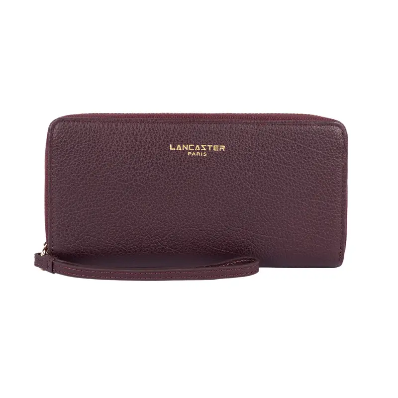 Portefeuille zippé Dune Bordeaux Lancaster