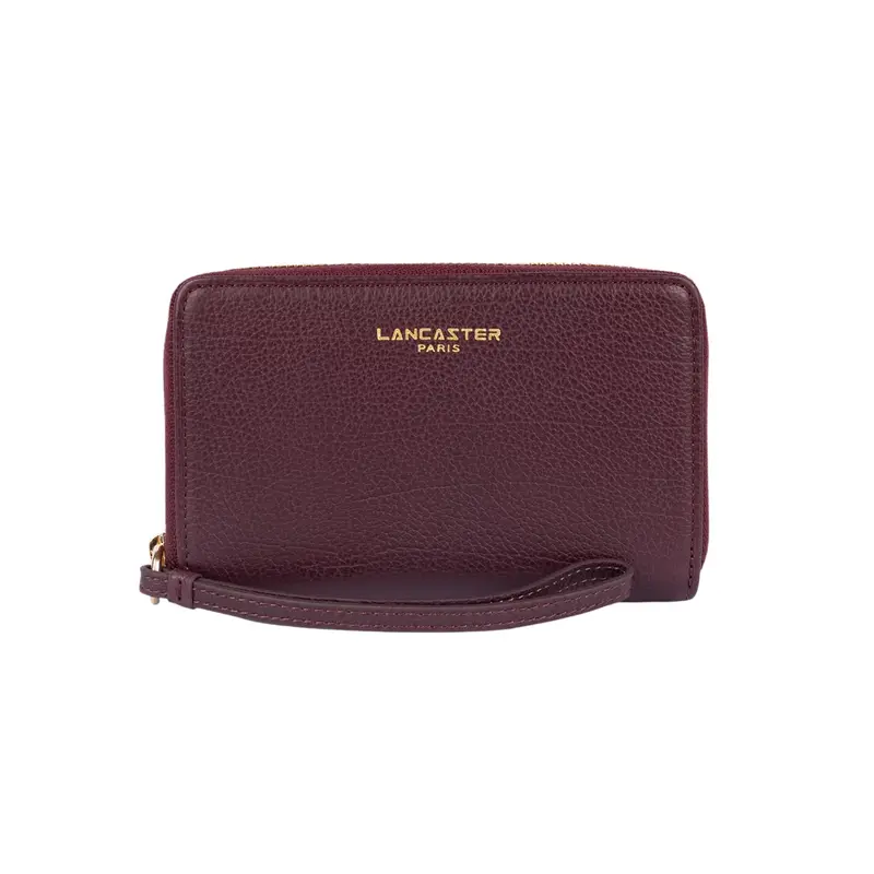 Portefeuille Zippé Dune Bordeaux Lancaster