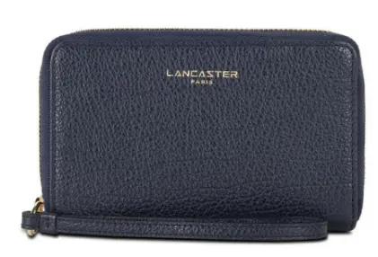 Portefeuille Zippé Dune Lancaster 129-17 Bleu Foncé