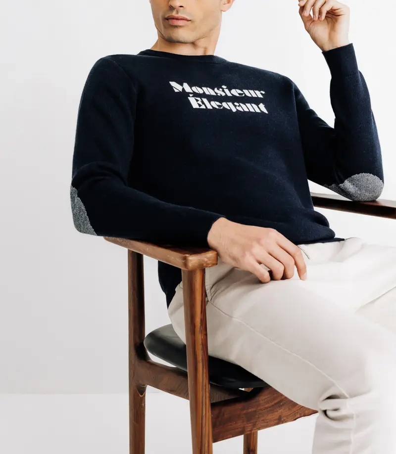 Pull avec message marine