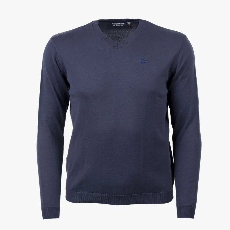 Pull bleu marine col V