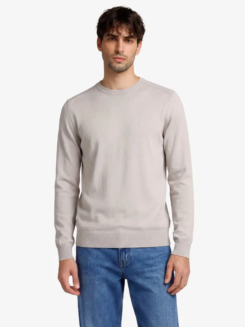 Pull BOSS beige en coton