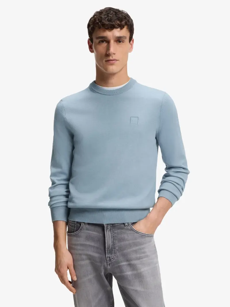 Pull BOSS bleu en cachemire