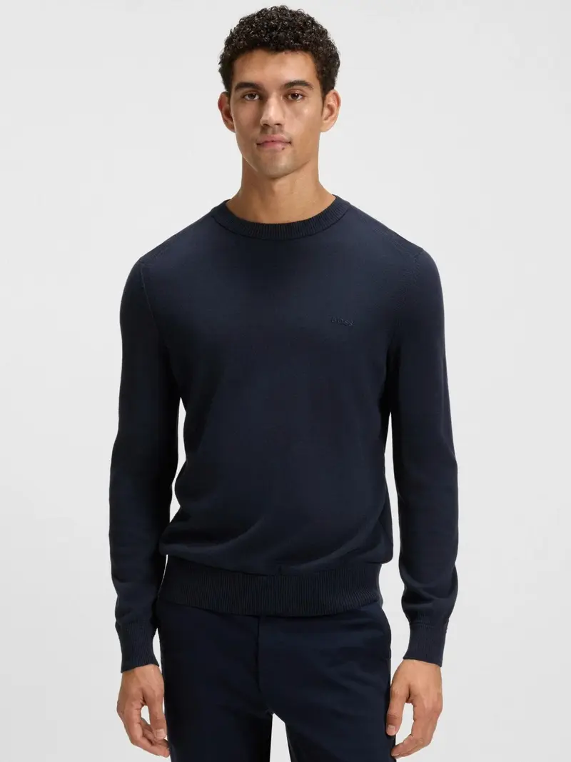 Pull BOSS marine en coton