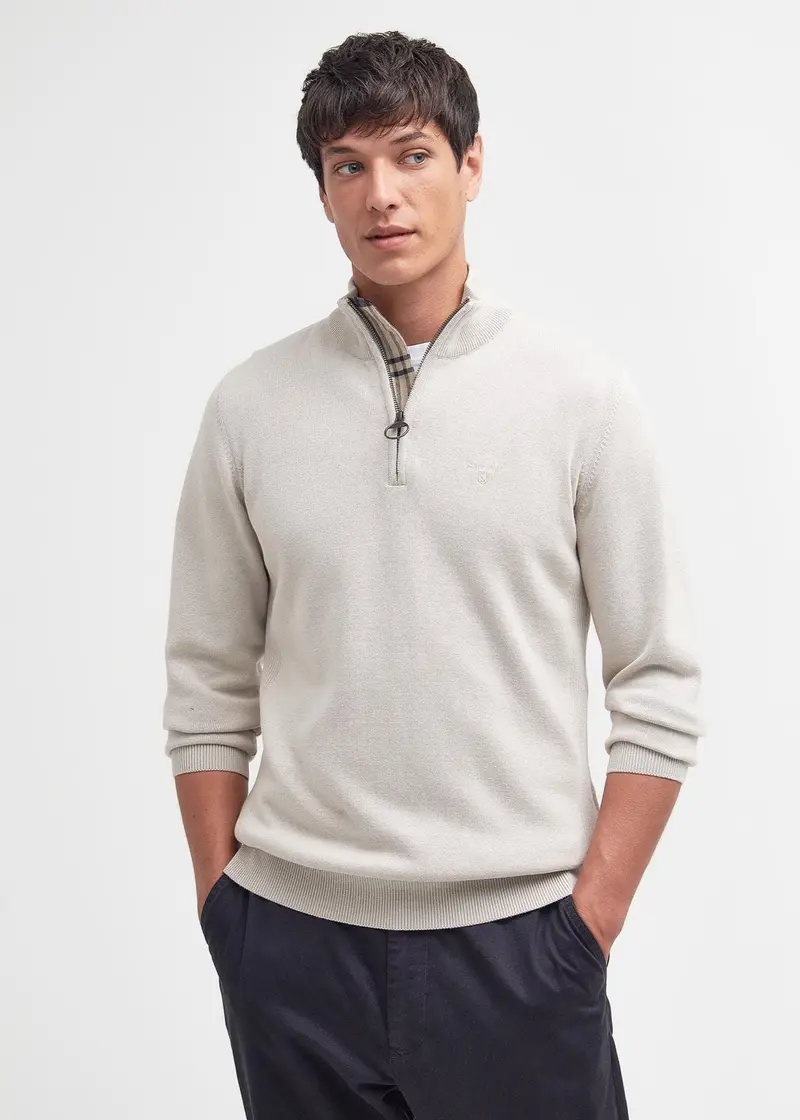 Pull camionneur Barbour beige en coton