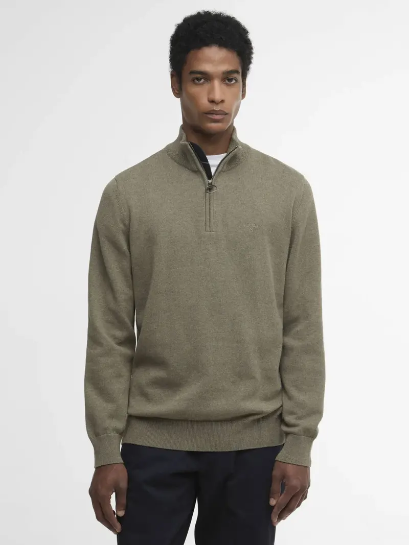 Pull camionneur Barbour kaki en coton
